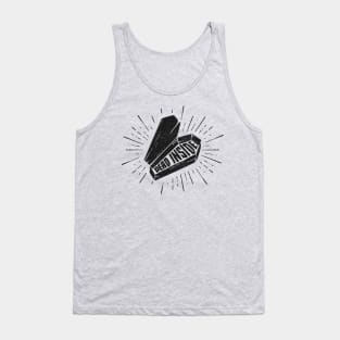 Dead Inside: Funny Vintage Halloween-Inspired Coffin Tank Top